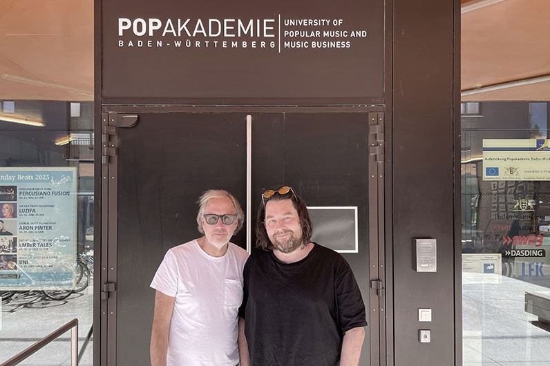 Prof. Udo Dahmen and Derek von Krogh © Popakademie Baden-Württemberg